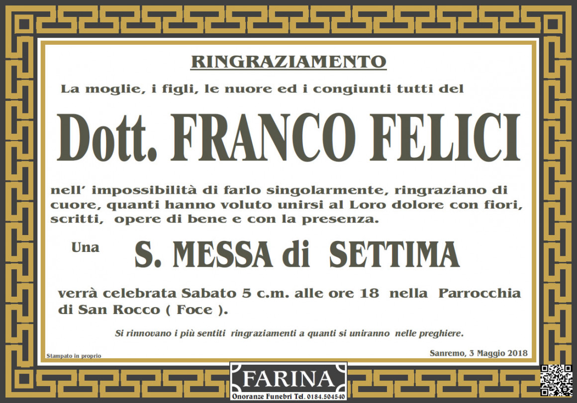Dott. Franco Felici